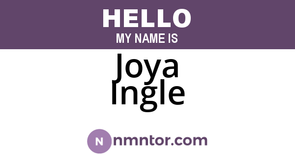 Joya Ingle