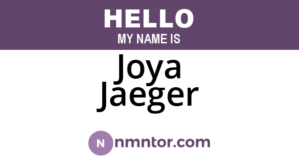 Joya Jaeger