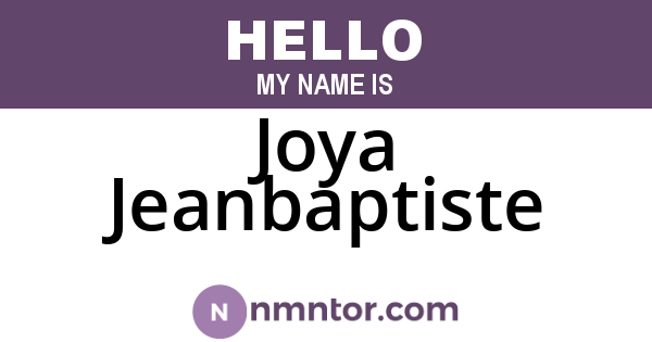 Joya Jeanbaptiste