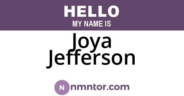 Joya Jefferson