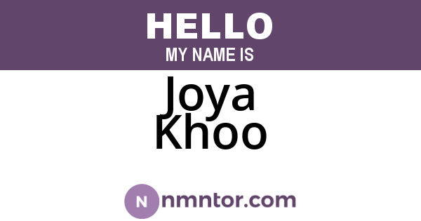 Joya Khoo