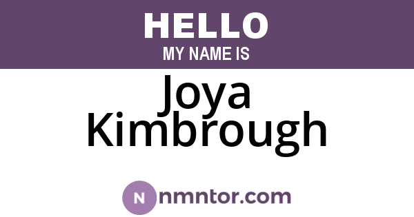 Joya Kimbrough