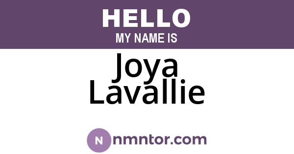 Joya Lavallie