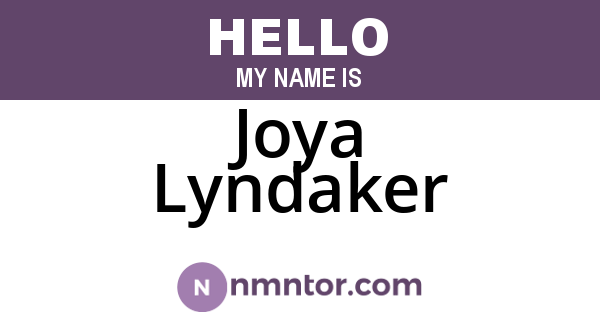 Joya Lyndaker