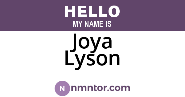 Joya Lyson