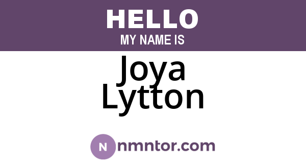Joya Lytton