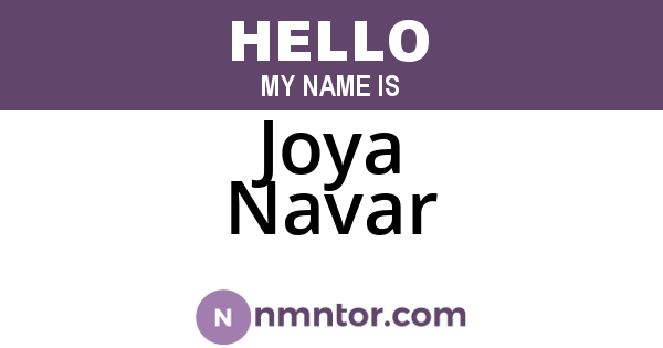 Joya Navar