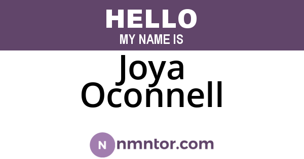 Joya Oconnell