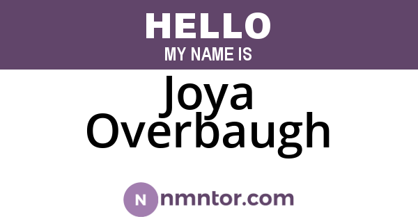 Joya Overbaugh