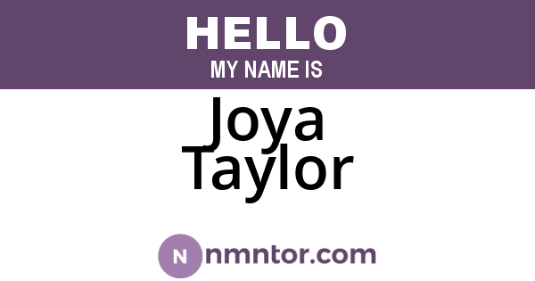 Joya Taylor