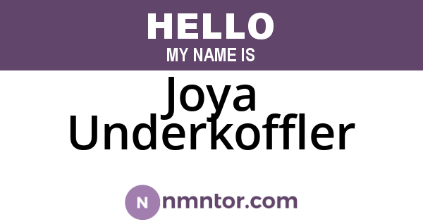 Joya Underkoffler