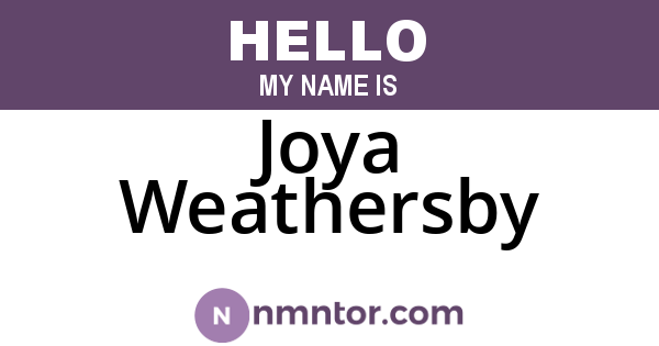 Joya Weathersby