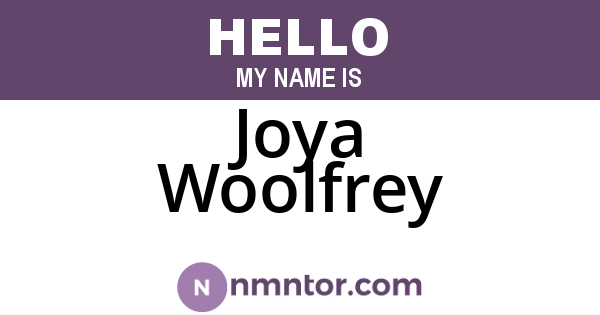 Joya Woolfrey