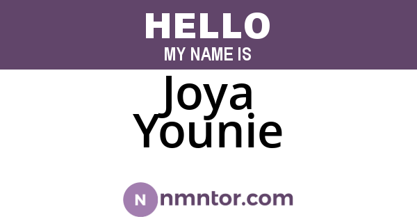 Joya Younie