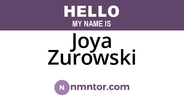 Joya Zurowski