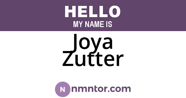 Joya Zutter