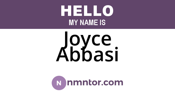 Joyce Abbasi