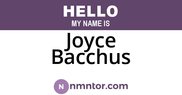 Joyce Bacchus