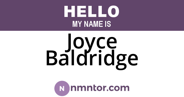 Joyce Baldridge