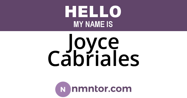 Joyce Cabriales