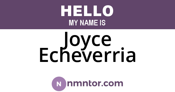 Joyce Echeverria