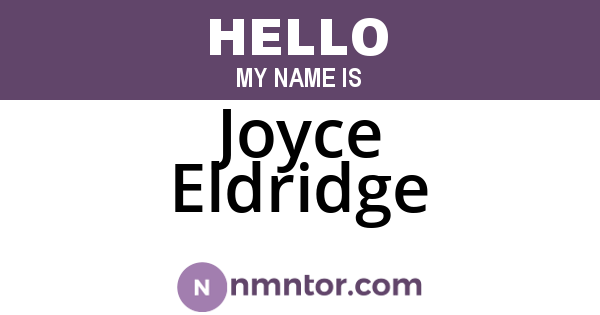 Joyce Eldridge