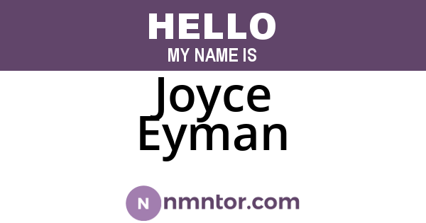 Joyce Eyman