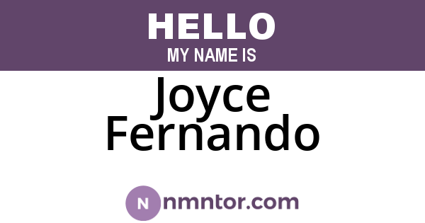 Joyce Fernando
