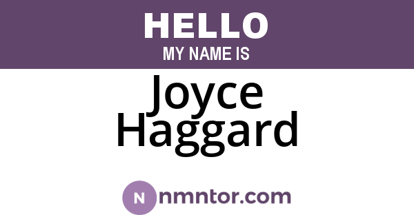 Joyce Haggard