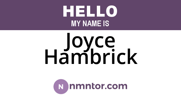 Joyce Hambrick