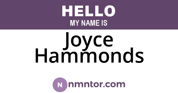 Joyce Hammonds