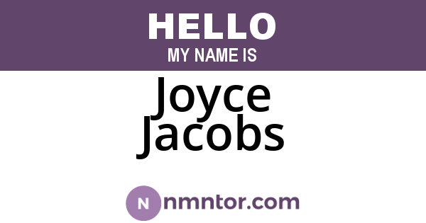 Joyce Jacobs