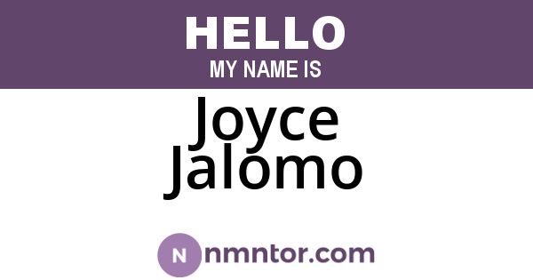 Joyce Jalomo