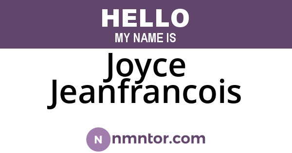 Joyce Jeanfrancois