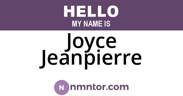 Joyce Jeanpierre