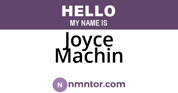 Joyce Machin