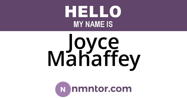 Joyce Mahaffey