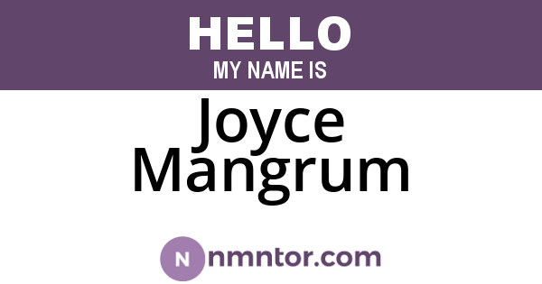 Joyce Mangrum