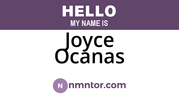 Joyce Ocanas