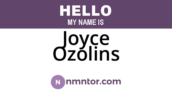 Joyce Ozolins
