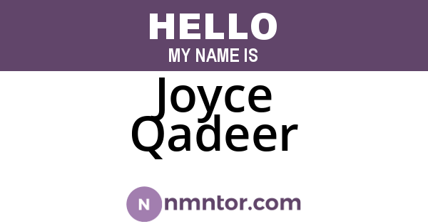 Joyce Qadeer
