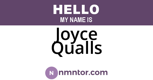 Joyce Qualls