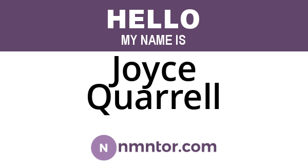Joyce Quarrell