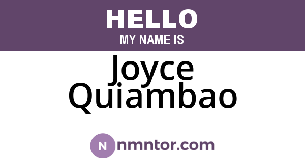 Joyce Quiambao