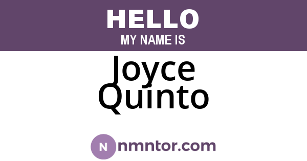 Joyce Quinto