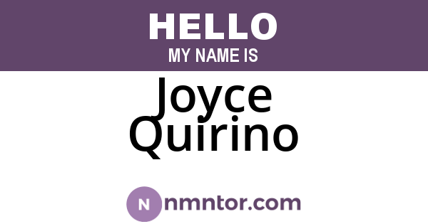 Joyce Quirino