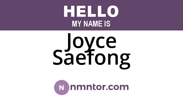 Joyce Saefong