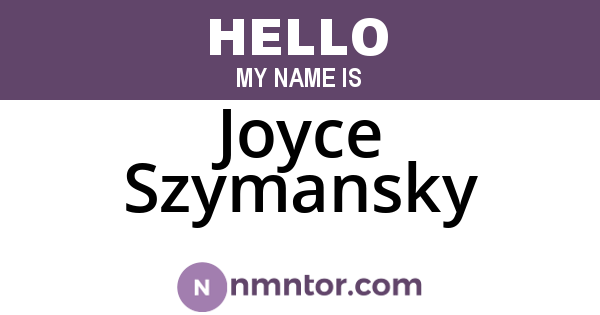 Joyce Szymansky