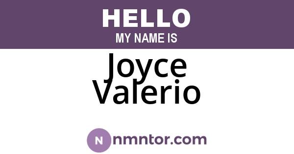 Joyce Valerio