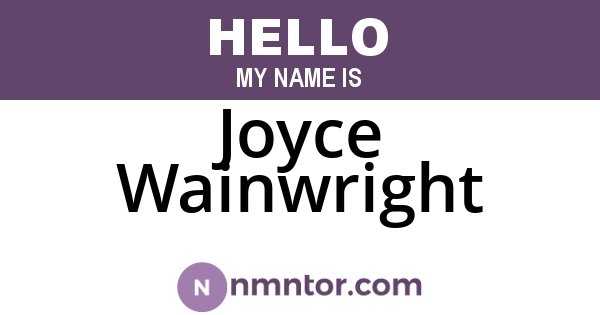Joyce Wainwright